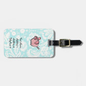 Étiquette À Bagage Cochon ; mignon (Devant horizontal)