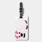 Étiquette À Bagage Cochon rose (Devant Vertical)