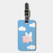 Étiquette À Bagage Cochon volant - Cochon mignon avec ailes (Devant Vertical)