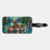 Étiquette À Bagage Cockapoo Christmas Festive Voyage (Dos horizontal)