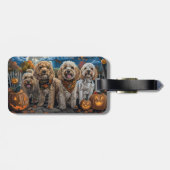 Étiquette À Bagage Cockapoo Halloween Épouvantable (Dos horizontal)
