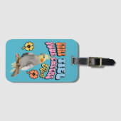 Étiquette À Bagage Cockatiel Parrot gai (Devant Horizontal)