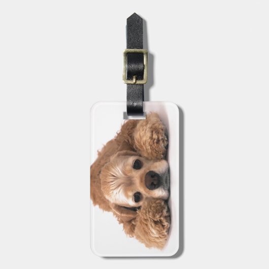 Étiquette À Bagage Cocker mignon (Devant Vertical)