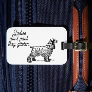 Étiquette À Bagage Cocker Spaniel Dessin avec Amusante Plaisanterie A