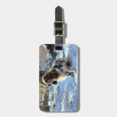 Étiquette À Bagage Cocker Spaniel Laisser Neige Noël (Devant Vertical)