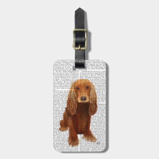 Étiquette À Bagage Cocker Spaniel Plain (Devant Vertical)