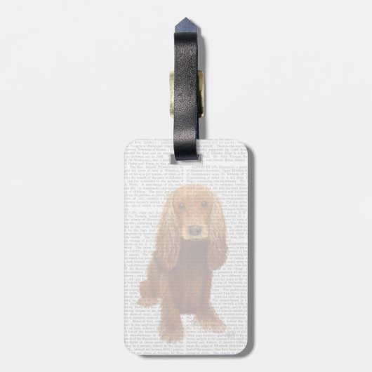 Étiquette À Bagage Cocker Spaniel Plain (Dos Vertical)