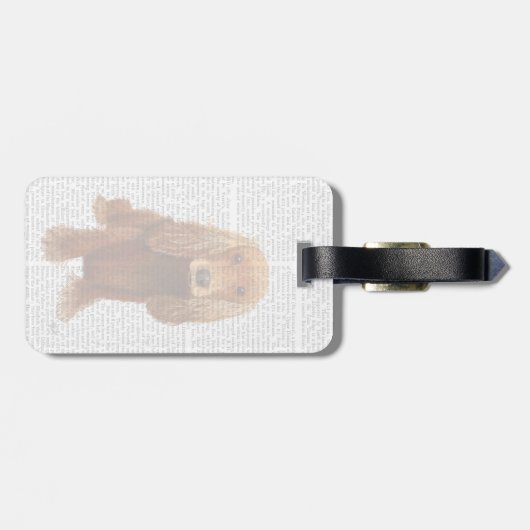 Étiquette À Bagage Cocker Spaniel Plain (Dos horizontal)
