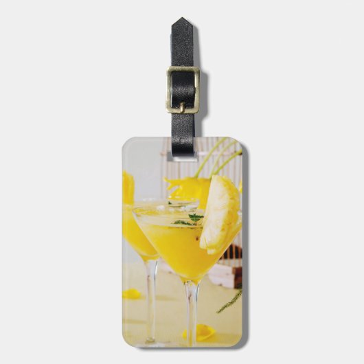 Étiquette À Bagage Cocktail de Fresca à l'ananas et au gingembre (Devant Vertical)