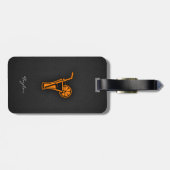 Étiquette À Bagage Cocktail orange (Dos horizontal)