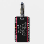 Étiquette À Bagage Cocktails rétro (Dos Vertical)