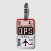 Étiquette À Bagage Code aéroport DPS Bali Indonésie (Devant Vertical)