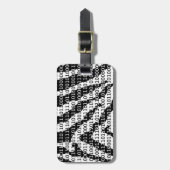 Étiquette À Bagage Code binaire Zebra noir et blanc (Devant Vertical)