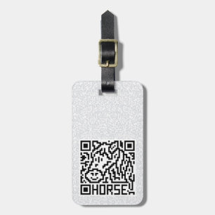 Étiquette À Bagage Code de QR le cheval