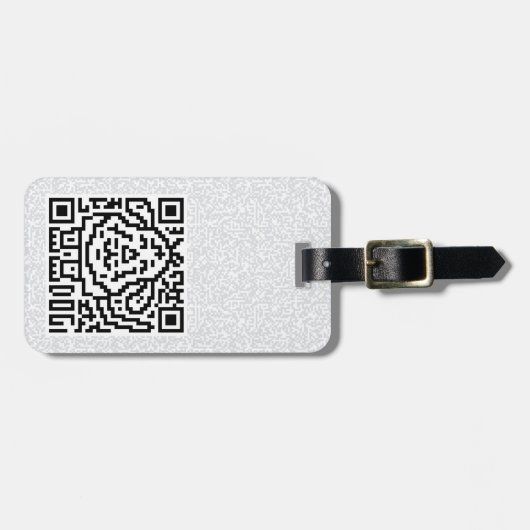 Étiquette À Bagage Code de QR le chien (Devant horizontal)