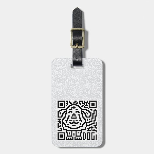 Étiquette À Bagage Code de QR le chien (Devant Vertical)