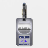 ÉTIQUETTE À BAGAGE CODE ET HORIZON D'ATL (Dos Vertical)