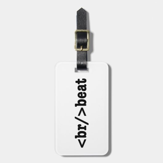 Étiquette À Bagage code HTML breakbeat (Devant Vertical)