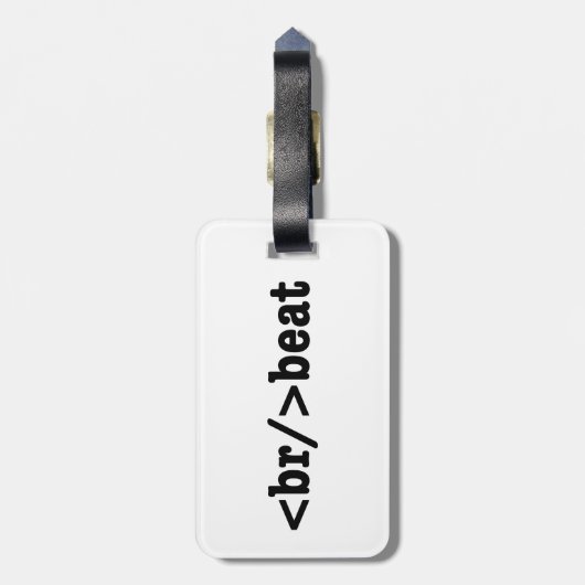 Étiquette À Bagage code HTML breakbeat (Dos Vertical)