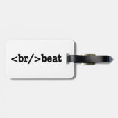 Étiquette À Bagage code HTML breakbeat (Dos horizontal)