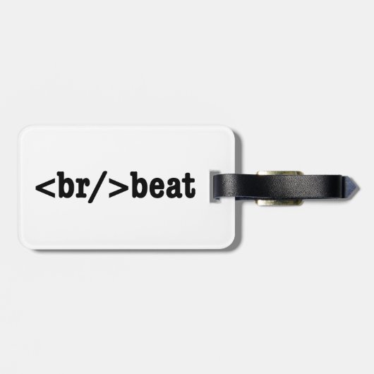 Étiquette À Bagage code HTML breakbeat (Dos horizontal)