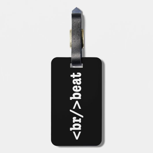 Étiquette À Bagage code HTML breakbeat (Dos Vertical)