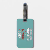 Étiquette À Bagage Code Infirmière Brown Code le plus mauvais jamais (Dos Vertical)