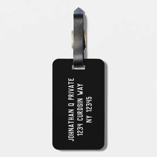 ÉTIQUETTE À BAGAGE CODE QR (Dos Vertical)