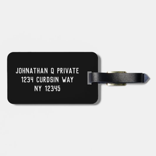 ÉTIQUETTE À BAGAGE CODE QR (Dos horizontal)