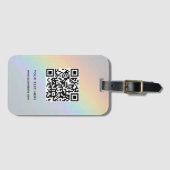 Étiquette À Bagage Code QR Code personnalisé Adresse du site Web Anal (Devant Horizontal)