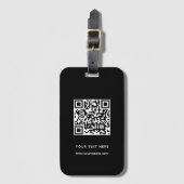 Étiquette À Bagage Code QR Code personnalisé Adresse du site Web Anal (Devant Vertical)