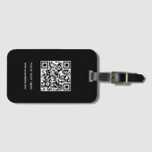 Étiquette À Bagage Code QR Code personnalisé Adresse du site Web Anal (Devant Horizontal)