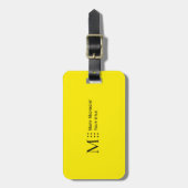 Étiquette À Bagage Code QR couleur unie jaune canari vif Moderne  (Devant Vertical)