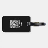 Étiquette À Bagage Code QR d'avion volant Bigfoot drôle (Dos horizontal)