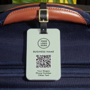 Étiquette À Bagage Code QR du logo professionnel