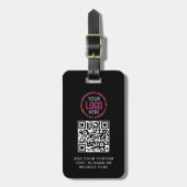 Étiquette À Bagage Code QR | Logo professionnel moderne (Devant Vertical)