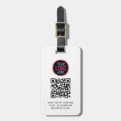 Étiquette À Bagage Code QR | Logo professionnel moderne (Devant Vertical)