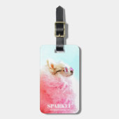 Étiquette À Bagage Code QR moderne personnalisable double photo scann (Devant Vertical)