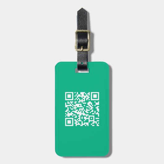 Étiquette À Bagage Code QR modifiable Générer votre propre code | Ver (Devant Vertical)