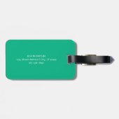 Étiquette À Bagage Code QR modifiable Générer votre propre code | Ver (Dos horizontal)