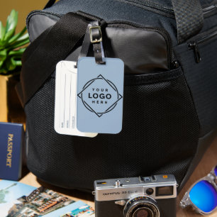 Étiquette À Bagage Code QR noir élégant et élégant