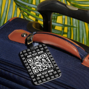 Étiquette À Bagage Code QR promotionnel (modifiable) plus motif de lo
