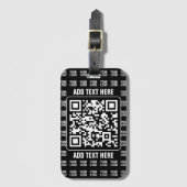 Étiquette À Bagage Code QR promotionnel (modifiable) plus motif de lo (Devant Vertical)