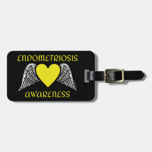 Étiquette À Bagage Coeur/ailes...Endometriose