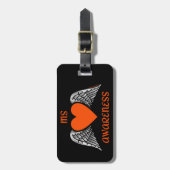 Étiquette À Bagage Coeur/ailes...MS (Devant Vertical)