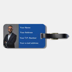 Étiquette À Bagage Coeur bleu