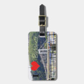 Étiquette À Bagage Coeur Budapest du pont I d'Erzsebet (Devant Vertical)