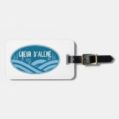 Étiquette À Bagage Coeur d'Alene Idaho Outdoors (Devant horizontal)