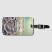 Étiquette À Bagage Coeur dans le sable m et mme étiquette de bagage p (Devant Horizontal)