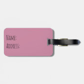 Étiquette À Bagage Coeur d'art populaire avec feuilles et fleurs (Dos horizontal)